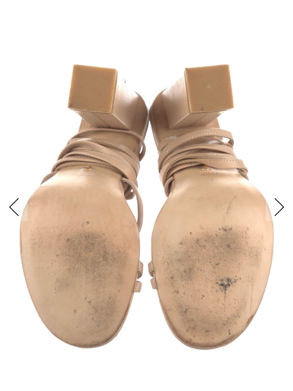 RAYE Nude Twisted-Strap Toe Loop Mules - Picture 4 of 4